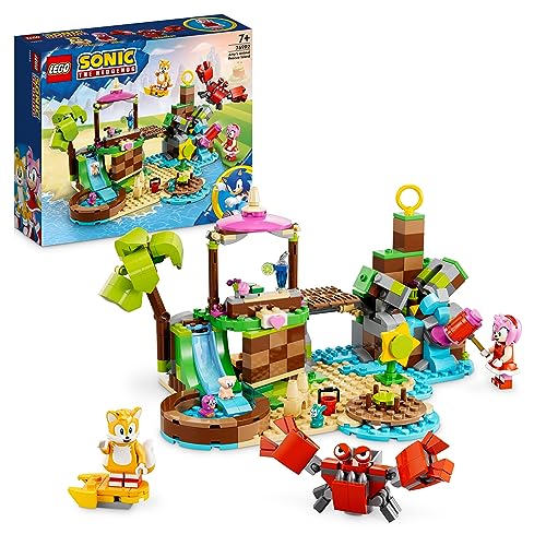 Lego Sonic The Hedgehog L’Isola Del Soccorso Animale Di Amy, Giocattolo Da Costruire Con 6 Personaggi, Incluse Le Figure Di Amy E Tails, Regalo Per Ba
