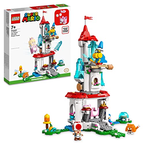 Lego Super Mario Pack Espansione Costume Di Peach Gatto E Torre Ghiacciata, Castello Giocattolo Da Costruire Con Figure Di Kamek E Toad 71407
