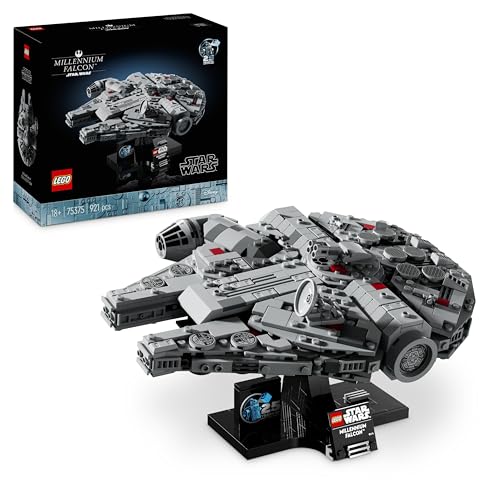 Lego Star Wars Millennium Falcon, Modellino Da Costruire Per Adulti, Kit Astronave Da Collezione, Veicolo Arredamento Casa Dal Film Una Nuova Speranza