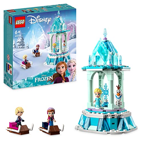 Lego Disney Frozen La Giostra Magica Di Anna Ed Elsa, Giocattolo Ispirato Al Castello Di Frozen Con Micro Bambolina Della Principessa E Olaf, Giochi R