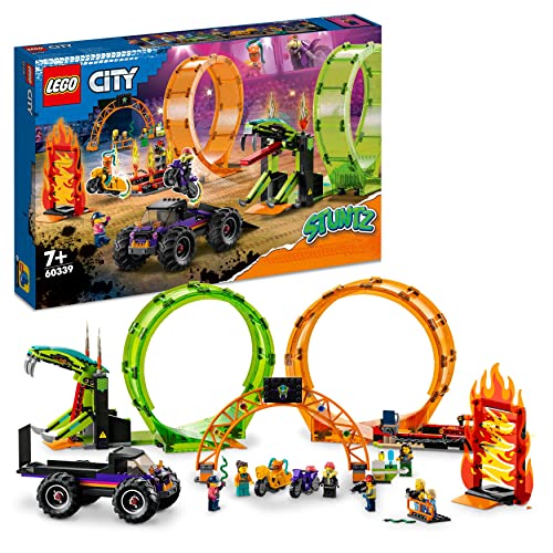 Lego City Stuntz Arena Delle Acrobazie, Monster Truck, Moto Giocattolo Carica E Vai Con Minifigure, Giochi Per Bambini E Bambine, Idee Regalo 60339