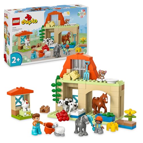 Lego Duplo Cura Degli Animali Di Fattoria Giocattolo, Gioco Di Ruolo Educativo Per Bambini E Bambine Da 2 Anni In Su Con Figure Di Cavalli, Mucche E G