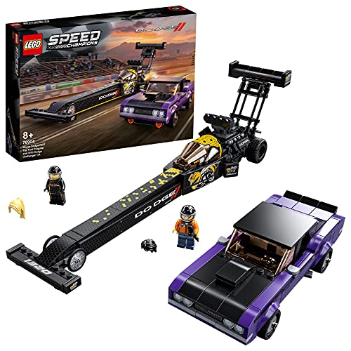 Lego Speed Champions Mopar Dodge//Srt Top Fuel Dragster E 1970 Dodge Challenger T/A, Macchine Giocattolo Per Bambini, 76904