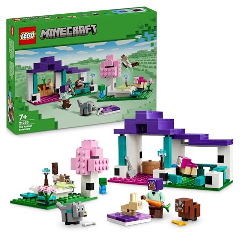 Lego Minecraft Il Santuario Degli Animali Giocattolo Per Bambine E Bambini Da 7 Anni In Su, Regalo Per Gamer E Fan, Modellino In Mattoncini Del Bioma