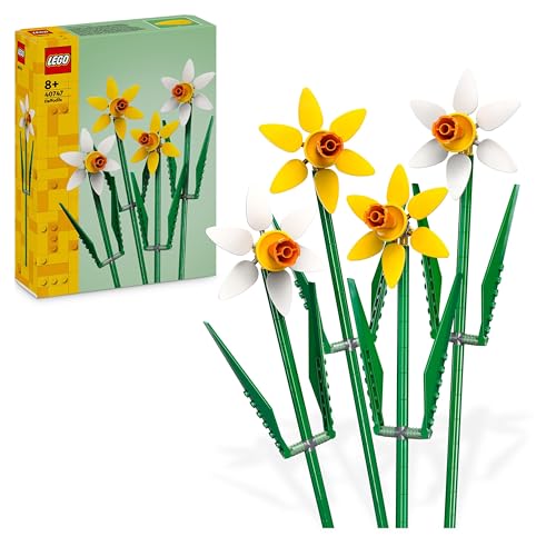 Lego Creator Narcisi Set Di Fiori Finti Per Bambine E Bambini Da 8 Anni, Costruisci Ed Esponi Un Bouquet Come Decorazione Di Casa, Regalo Di Pasqua Pe