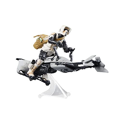 Hasbro Star Wars The Vintage Collection, Speeder Bike, Scout Trooper E Grogu, Action Figure E Veicolo Ispirati Alla Serie The Mandalorian, Da 9,5 Cm