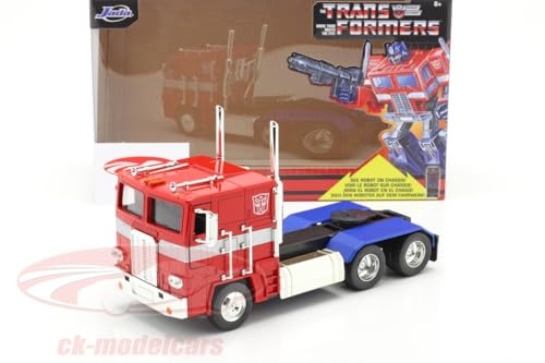 Jada Transformers G1 Optimus Prime 1:24, Colore: Rosso, 253115005