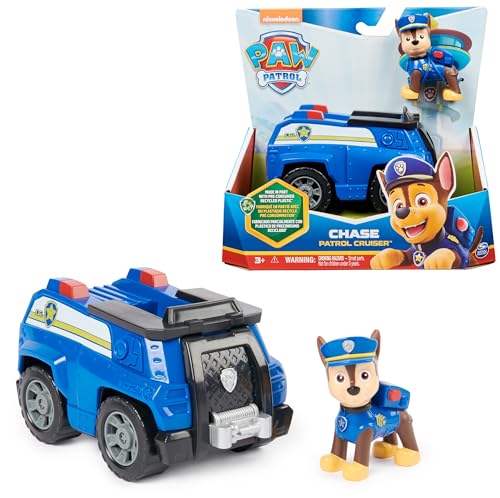 Paw Patrol, Macchina Della Polizia Di Chase, Veicolo E Personaggio Chase, Giochi Bambini, 3+ Anni