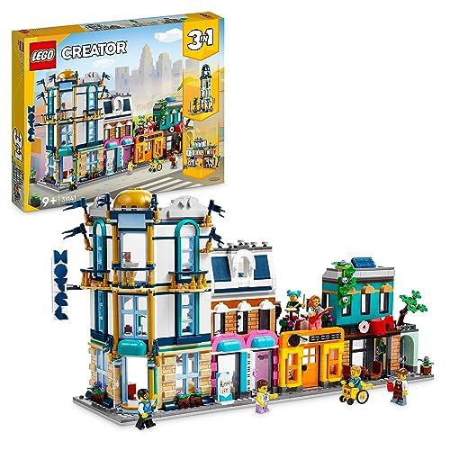 Lego Creator 3In1 Strada Principale, Grattacielo Art Déco O Strada Del Mercato, Giochi Da Costruire Con Modellini Di Hotel, Caffè, Appartamenti E Nego