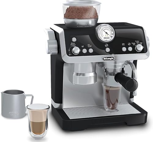 Casdon Giocattoli De'Longhi - Caffettiera Barista - Giocattolo Per Bambini Con Parti Mobili, Suoni Realistici E Rivelazione Magica Del Caffè - Età: 3+