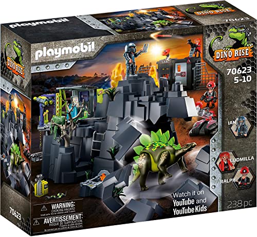Playmobil Dino Rise 70623 Dino Rock, Con Luci, Suoni, E Vibrazioni. Dai 5 Anni