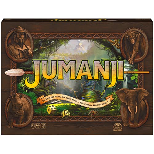 Spin Master 6062309 Gioco Da Tavolo, Jumanji, Per 2-4 Persone, Colore Verde, Versione Tedesca