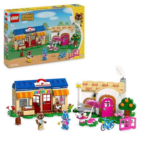 Lego Animal Crossing Bottega Di Nook E Casa Di Grinfia, Giochi Creativi Per Bambini Da 7 Anni, Modellini Da Costruire Di Negozio E Casa Giocattolo Con