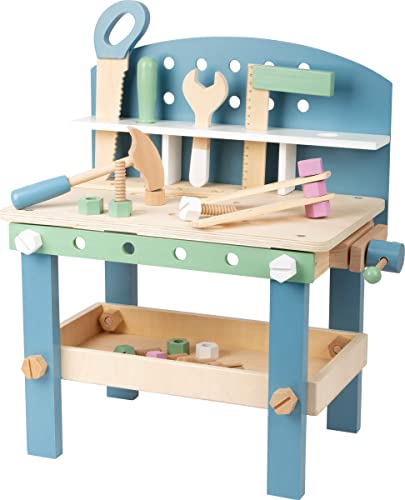 Small Foot Small Foot-111376 Nordic, Fsc, Compatto In Legno, Banco Da Lavoro Per Bambini Con Attrezzi E Accessori, Da 3 Anni, 11376, Multicolore