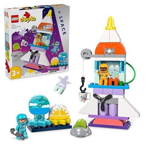 Lego Duplo Avventura Dello Space Shuttle 3 In 1, Astronave Giocattolo Da Costruire, Gioco Educativo Per Bambini E Bambine Da 3 Anni In Su, Razzo Spazi