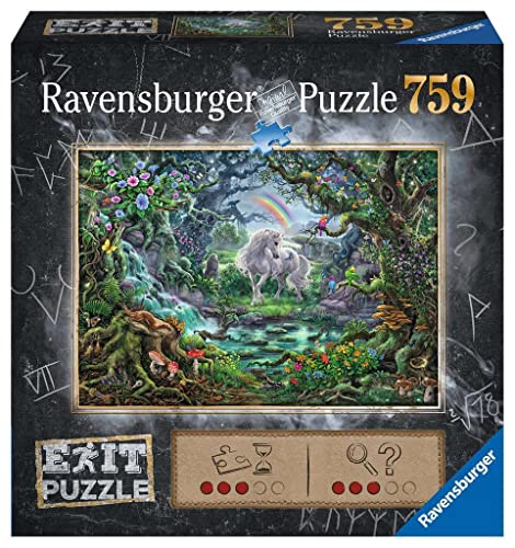 Ravensburger Unicorno-Puzzle Exit Da 759 Pezzi Gioco Da Tavolo, Colore Bianco, 15030