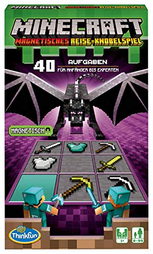 Thinkfun - 76402 - Minecraft - Das Magnetische Reisespiel. Perfekt Für Die Reise Und Als Geschenk! Ein Logikspiel Nicht Nur Für Minecraft-Fans: Logisc