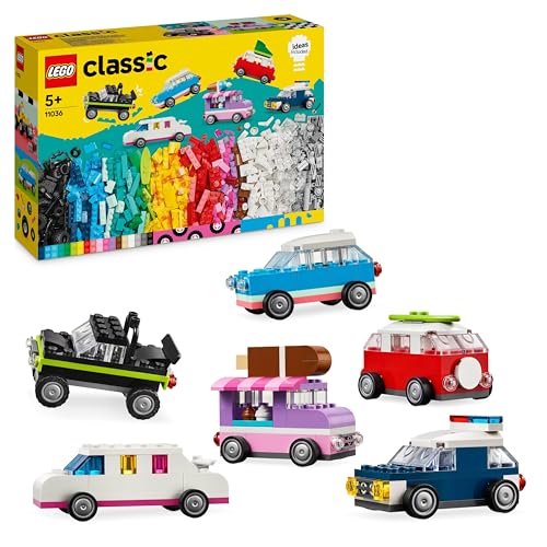 Lego Classic Veicoli Creativi, Modellini Di Auto Colorate Da Costruire Con I Mattoncini, Set Di Veicoli Con Macchine Giocattolo, Giochi Per Bambini E
