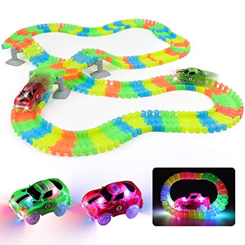 Giocattolo Per Bambini Pista Macchinine Con 2 Led Macchinine Per Bambini E 240 Pezzi Luminosa Pista Giochi Bambini 3 4 5 Anni Cars Macchinine Giocatto