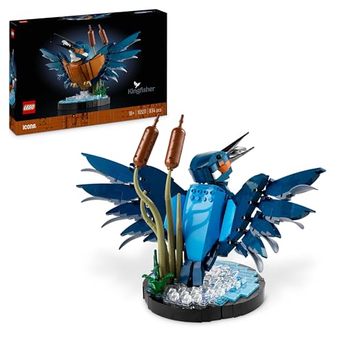Lego Icons Martin Pescatore, Kit Modellismo Per Adulti Amanti Degli Uccelli E Dell'Ornitologia, Idea Regalo Di Pasqua Per Arredamento Di Casa, Hobby C