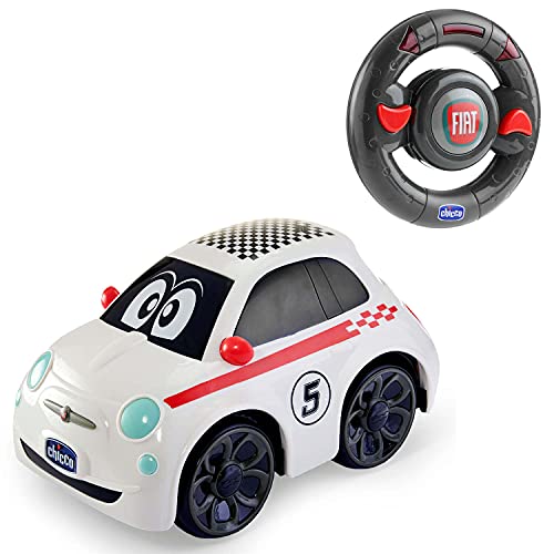 Chicco Fiat 500 Sport Macchina Telecomandata Per Bambini, Auto Telecomandata Con Volante Radiocomando Intuitivo, Macchina Radiocomandata Con Suono Del