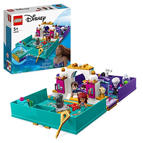 Lego Disney Princess Libro Delle Fiabe Della Sirenetta Con Micro Bamboline Ariel, Principe Eric E Ursula, Giochi Per Bambini E Bambine Dai 5 Anni In S