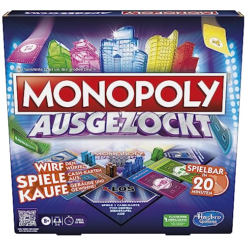 Monopoly - Gioco Da Tavolo Monopoly Veloce Per 2-4 Giocatori, Durata Del Gioco: Circa 20 Minuti.