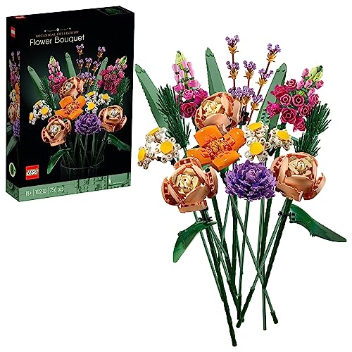 Lego Icons Bouquet Di Fiori, Kit Di Modellismo Di Piante Artificiali, Costruzione In Mattoncini, Decorazioni Per La Casa, Hobby Creativi Per Adulti, I
