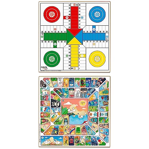 Cayro - Tavola Ludo E Oca Di Alta Qualità - 33 X 33 Cm - Ideale Per Tutta La Famiglia - Tutte Le Età - Design Elegante E Resistente - Ideale Per I Via