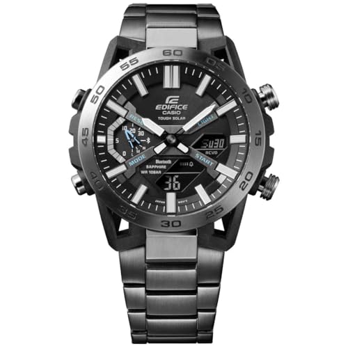 Casio Orologio Analogico Digitale Al Quarzo Uomo Con Cinturino In Acciaio Inossidabile Ecb-2000Dc-1Aef