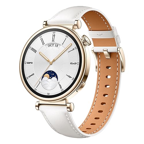 Huawei Cinturino In Pelle Bianca Da 41 Mm, Bianco, 41 Mm, Moderno