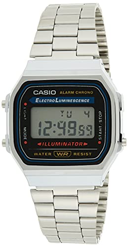 Casio Vintage A168Wa-1Wdf - Orologio Da Polso Digitale, Argento