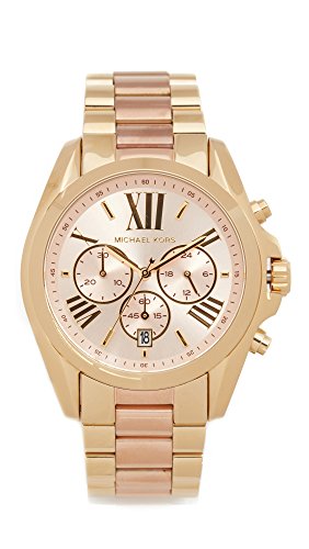 Michael Kors Orologio Bradshaw Da Donna, Movimento Cronografo Al Quarzo, Cassa In Acciaio Inossidabile Bicolore Da 43 Mm Con Bracciale In Acciaio Inos
