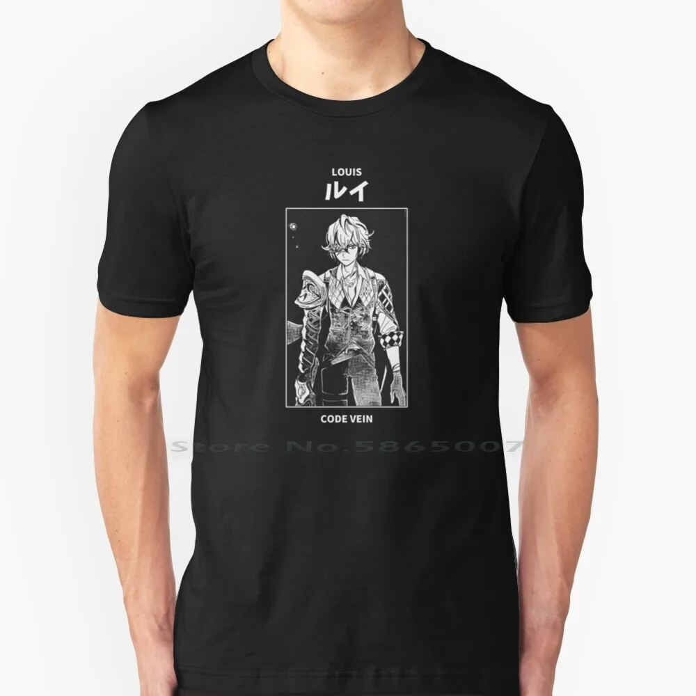 Louis Code Vein T Shirt 100% Cotone Eva Roux Dark Souls Gaming Gamer Anime Manga Husbando Code Vein Estetica Io Jack Big Size
