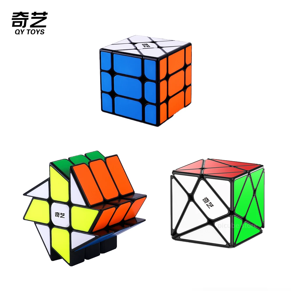 [Picube] Qiyi Windmill S Cube Fisher S Axis S Stickerless Black Aggiornato Cubo Magico Cubo Giocattolo Educativo Idea Regalo Puzzle
