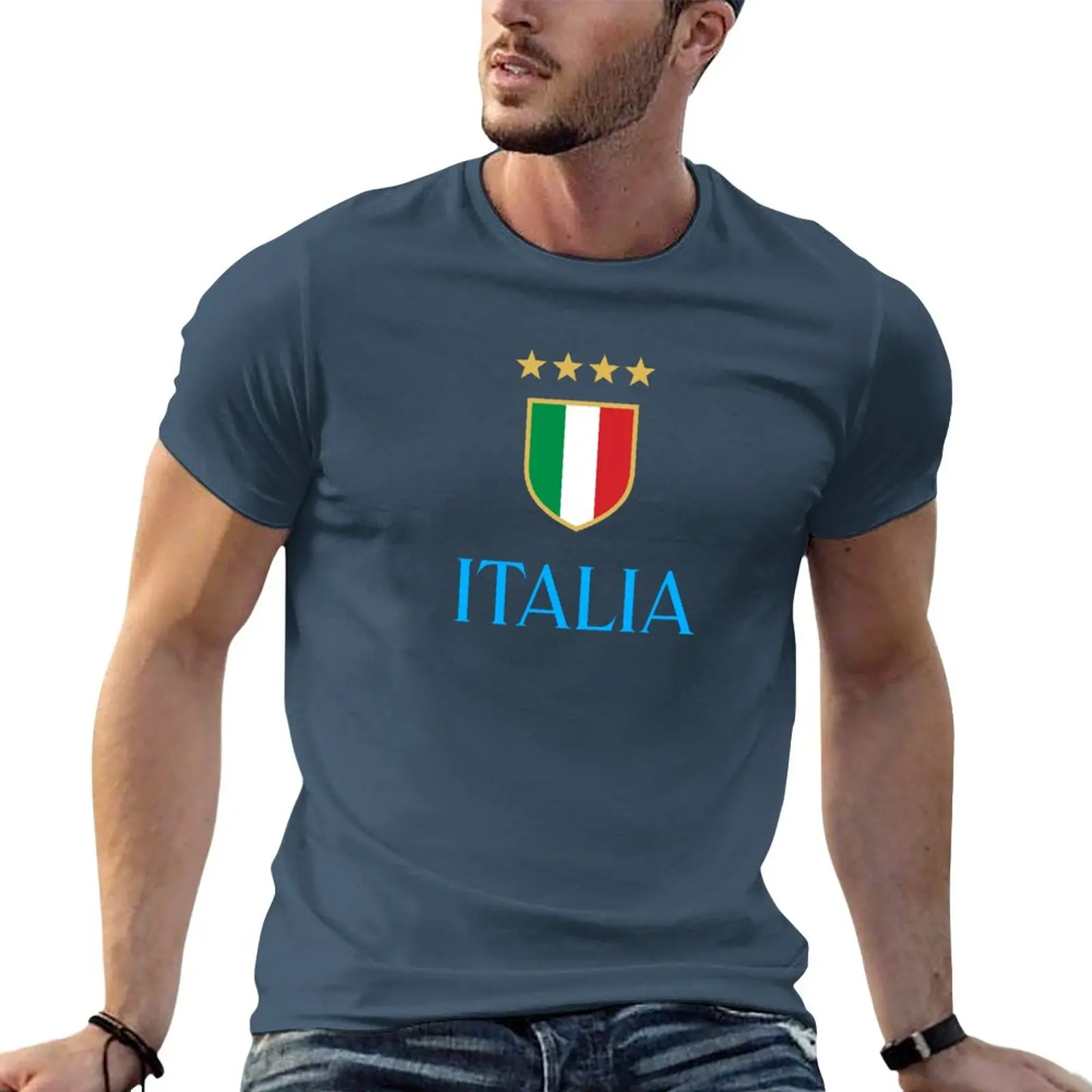 Italia L Blue T-Shirt Summer Top Plain T-Shirt Animal Print Shirt For Boys T-Shirt Oversize T-Shirt Uomo