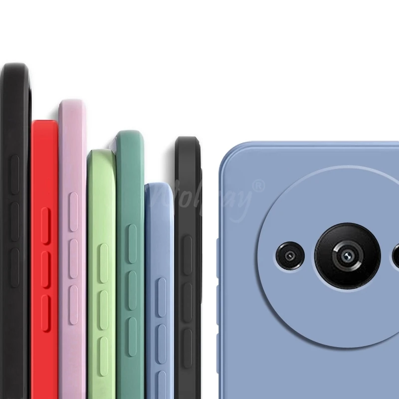Per Xiaomi Redmi A3 Custodia In Silicone Liquido Plain Rubber Fundas Protector Case Redmi A3 Cover Tpu Phone Case Redmi A3 Cover