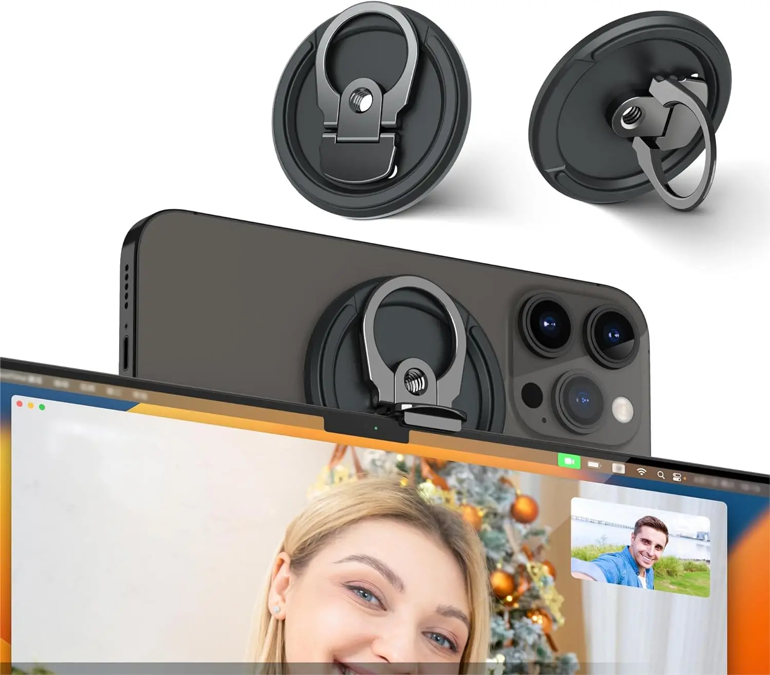 Supporto Per Fotocamera Di Continuità Per Iphone 15,14,13 E Macbook Supporto Magnetico Per Telefono Cellulare Supporto Per Webcam Iphone Per Ios 16 E 