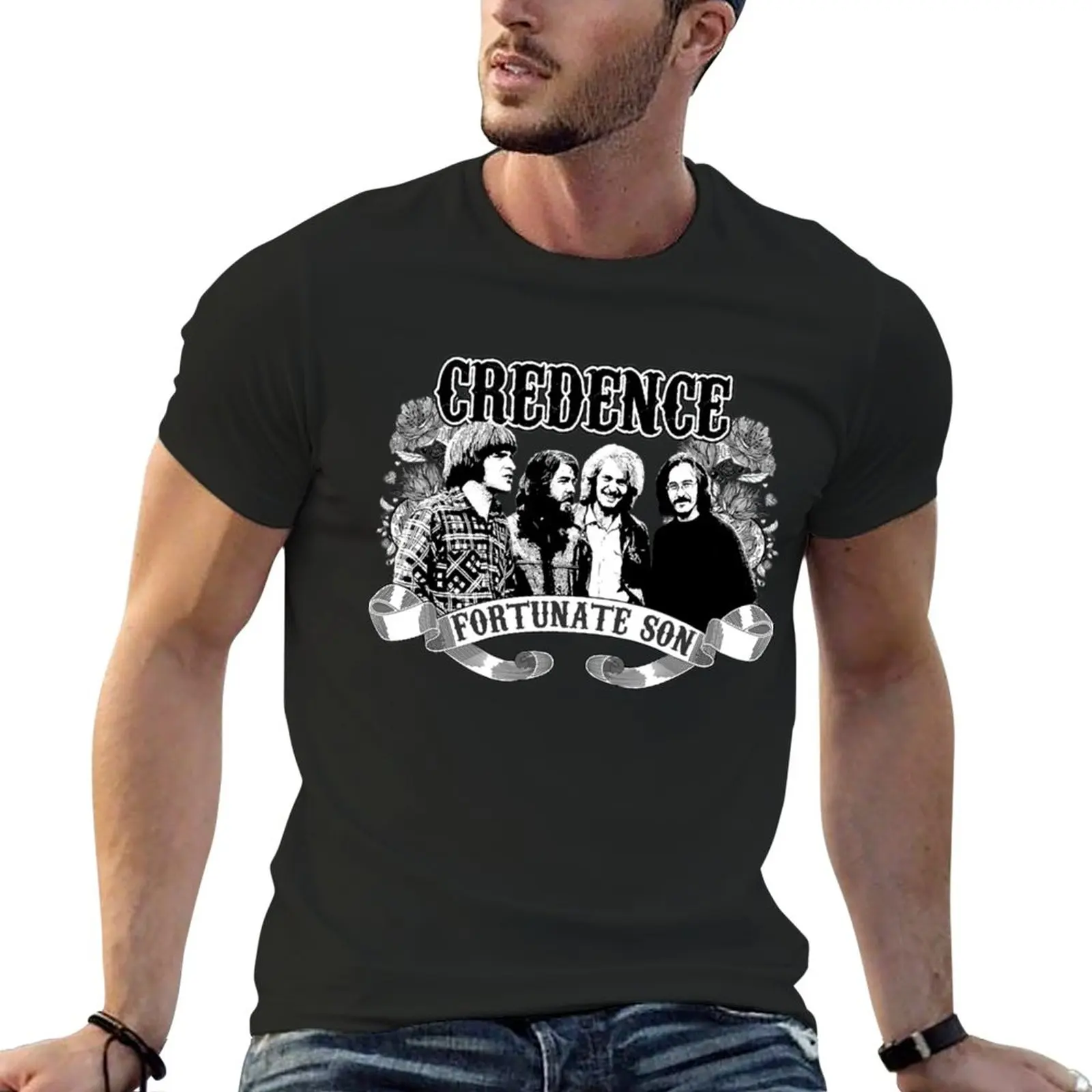 T-Shirt Creedence 596 Revival Magliette Divertenti Magliette Taglie Forti Magliette Divertenti Per Uomo