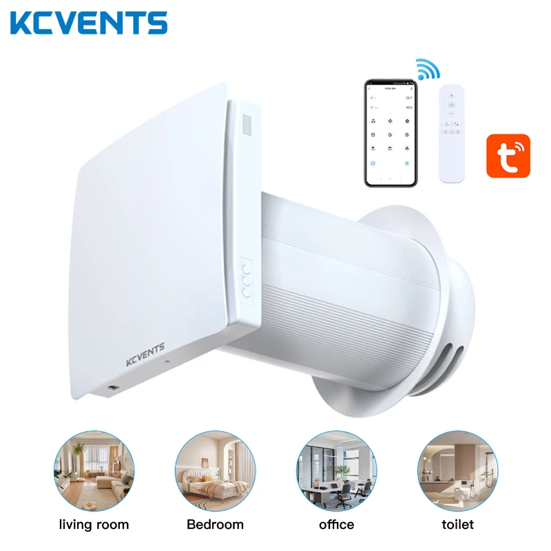 Kcvents Vt501 Ventilazione A Recupero Di Calore Camera A Parete Ventilatore D'Aria Fresca Purificatore D'Aria Con Sistema Di Ventilazione Con Filtro H