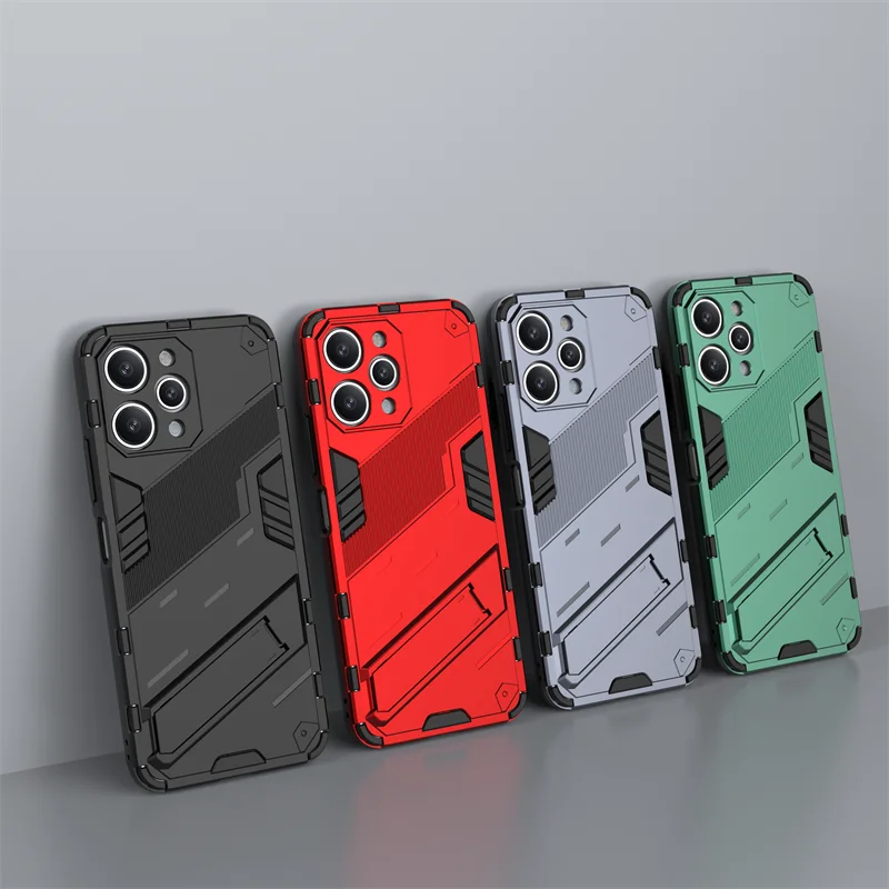 Per Xiaomi Redmi 12 Custodia Per Xiaomi Redmi 12 Cover Protettiva Punk Armor Capa Shell Kickstand Cover Per Xiaomi Redmi 12 4G