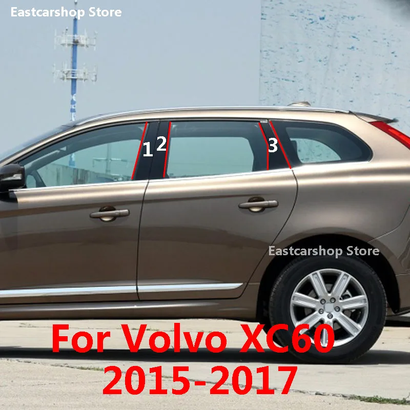 Per Volvo Xc60 2017 2016 2015 Auto B C Pilastro Centrale Centrale Colonna Pc Finestra Decorazione Striscia Accessori Adesivi