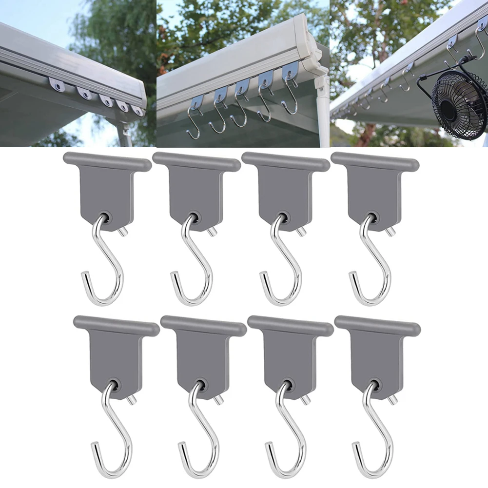 8Pcs Ganci Per Tende Da Sole Da Campeggio Clip Ganci Per Tende Per Camper Ganci Luminosi Per Caravan Camper Per Camper Accessori Per Camper