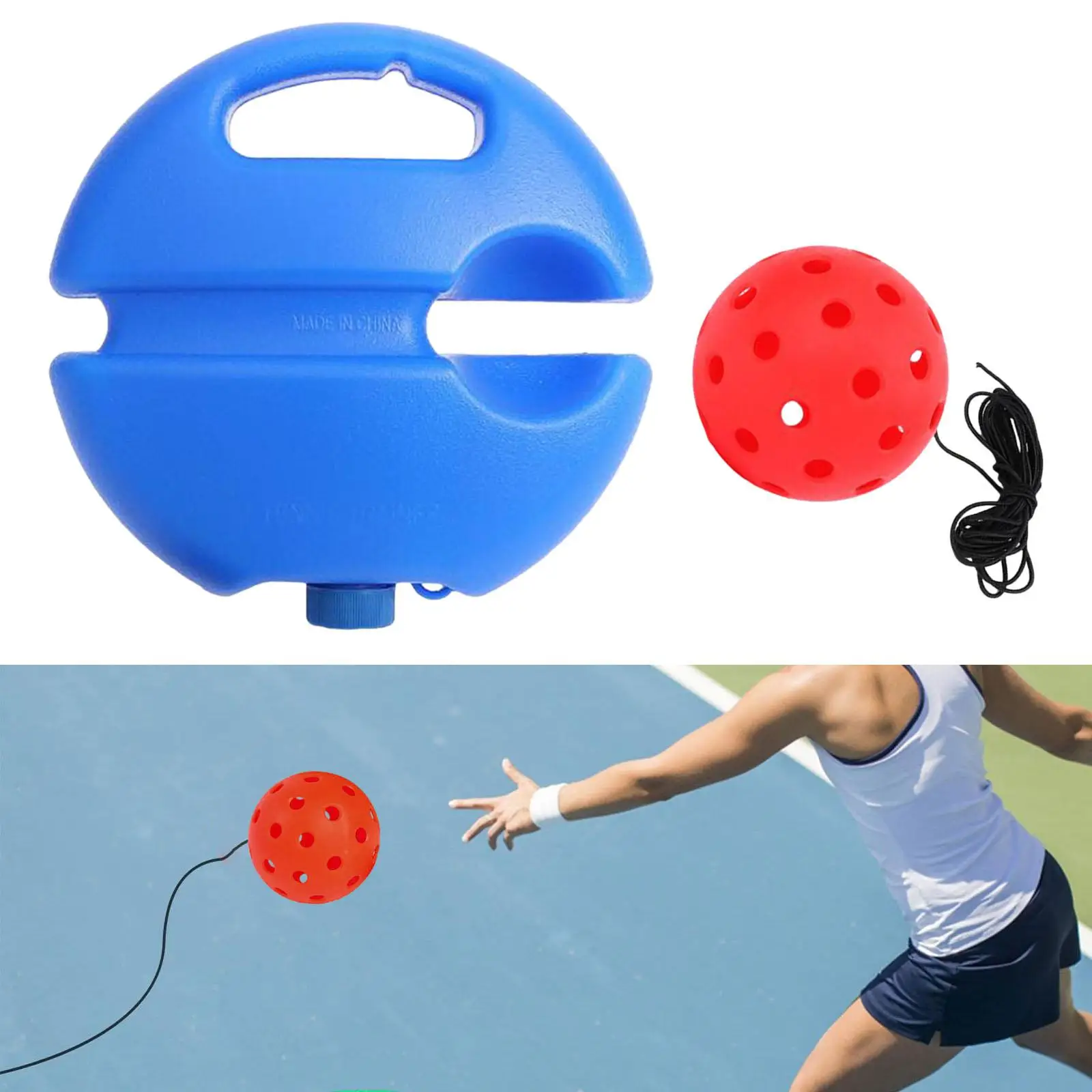 Pickleball Trainer Pickleball Rebounder Exerciser Pickleball Training Base Tennis Trainer Per Pickleball Lover Indoor Outdoor