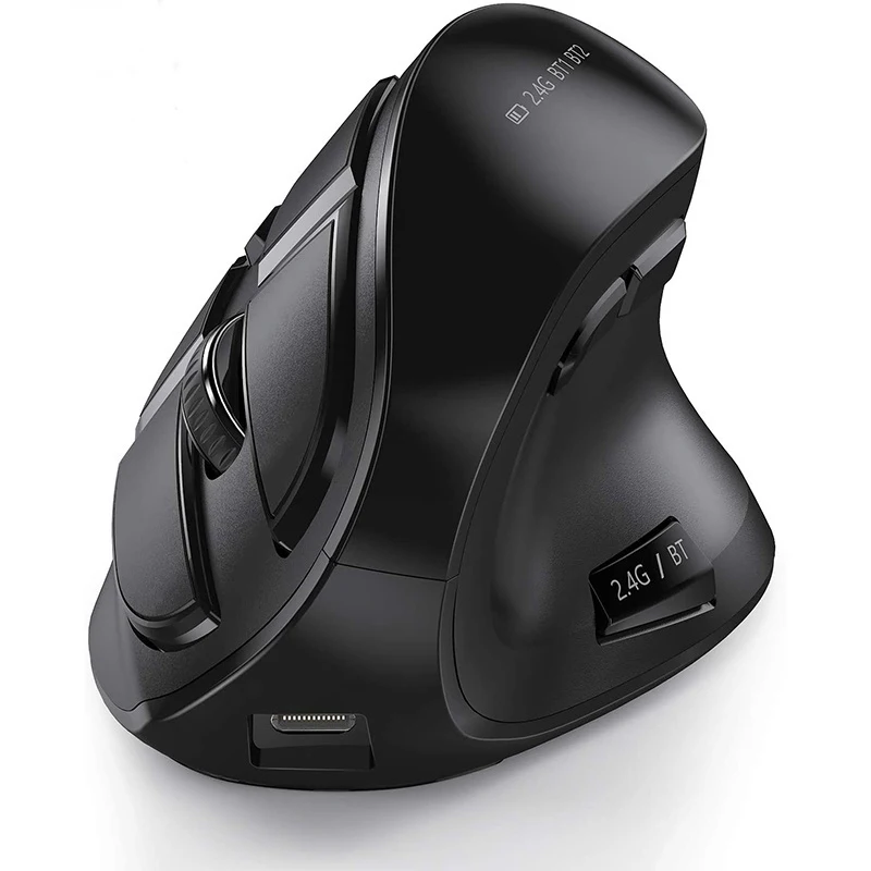 Mouse Ottico Ricaricabile Con Mouse Verticale Bluetooth Per Mouse Wireless Multiuso 2.4G Compatibile Con Apple Mac Windows