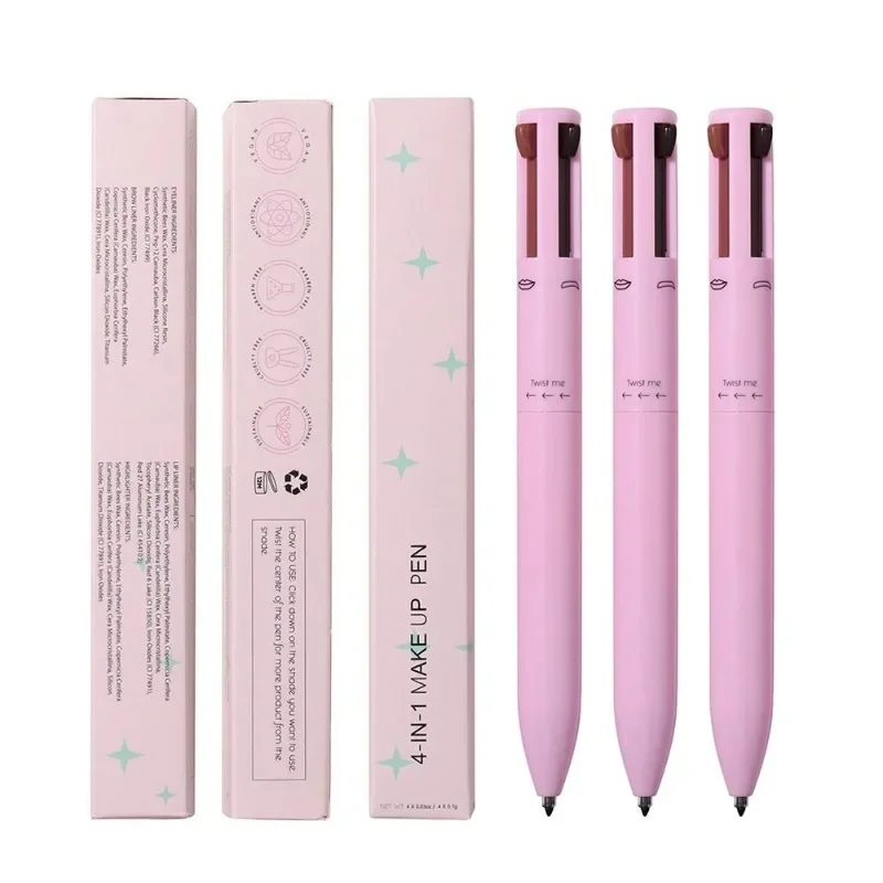 Multi-Effetto 4 In 1 Eyeliner Matita Per Sopracciglia Penna Contorno Cosmetici Impermeabili Di Lunga Durata Eyeliner Matita Per Trucco Matita Per Labb