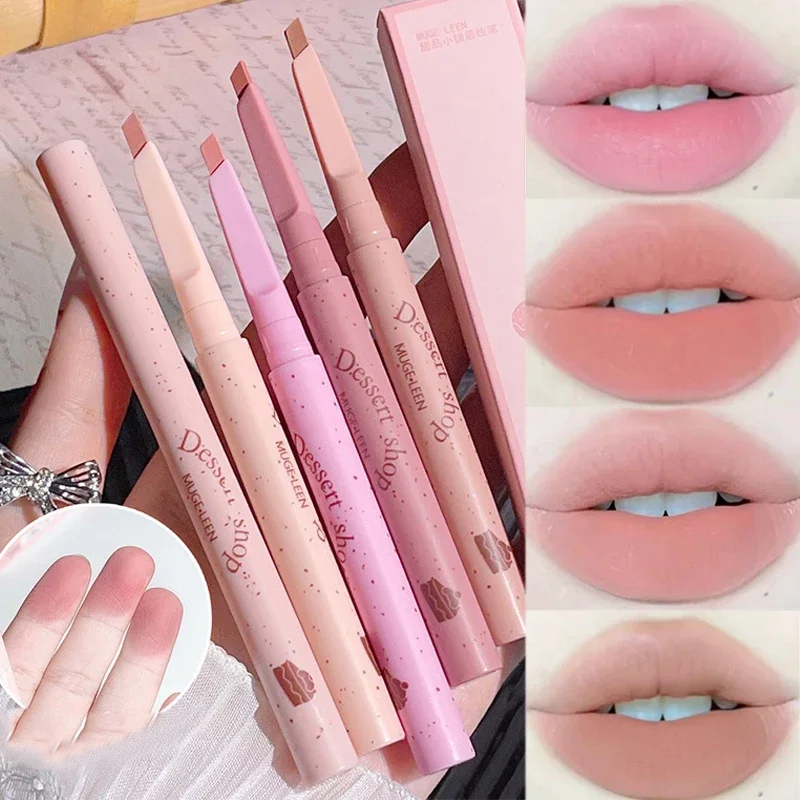 Contouring 3D Lips Matte Lipliner Pen Waterproof Lasting Smooth Lipstick Pencil Nude Milk Pink Lip Tint Lips Makeup Cosmetics