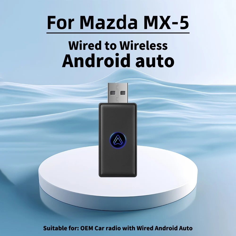Mini Android Auto Wireless Adapter Usb Type-C Dongle New Smart Ai Box Per Mazda Mx5 Mx-5 Car Oem Wired Android Auto To Wireless