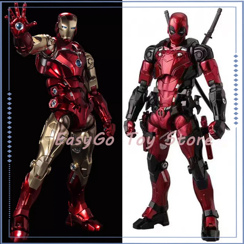20Cm Deadpool Iron Man Legend Action Figures Anime Combat Mecha Joint Iron Man Figurine Deadpool Figurine Collection Giocattoli Regali