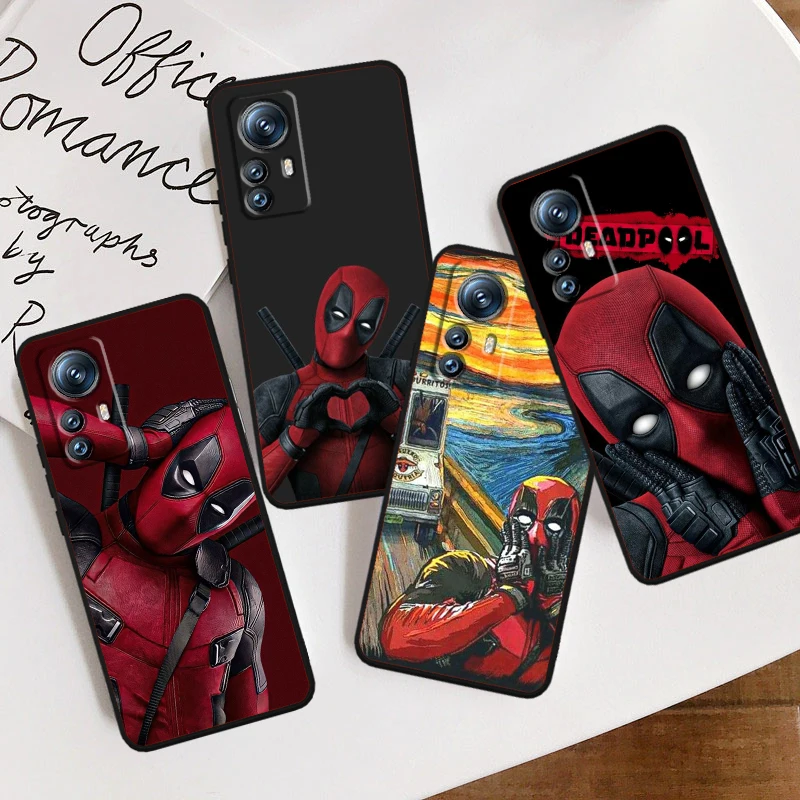 Wade Winston Wilson Per Xiaomi Mi 14 13T 13 12T 12 11T 11I 11 A3 10T 10 9 Pro Lite Ultra 5G Custodia Per Telefono Funda Nera